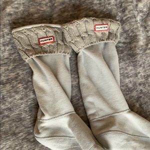 Hunter original cable six stitch tall boot sock